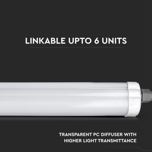 LED Φωτιστικό Τύπου Φθορίου 48W V-TAC 150cm IP65 5760lm Ψυχρό 6400K – 216286