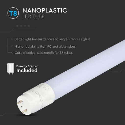 LED Λάμπα T8 G13 20W V-TAC 150cm Φυσικό 4000K – 216309