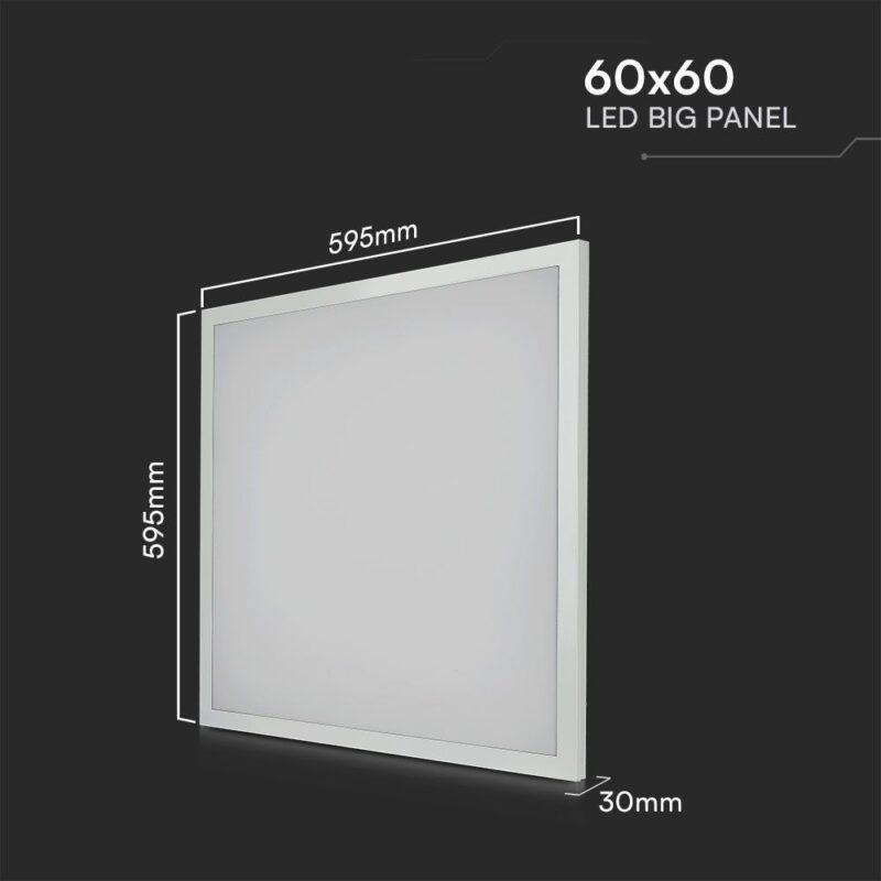LED Πάνελ Τετράγωνο 2in1 Χωνευτό/Επιφανειακό 60X60cm 36W V-TAC Samsung 120° 3960lm Φυσικό 4000K – 216380
