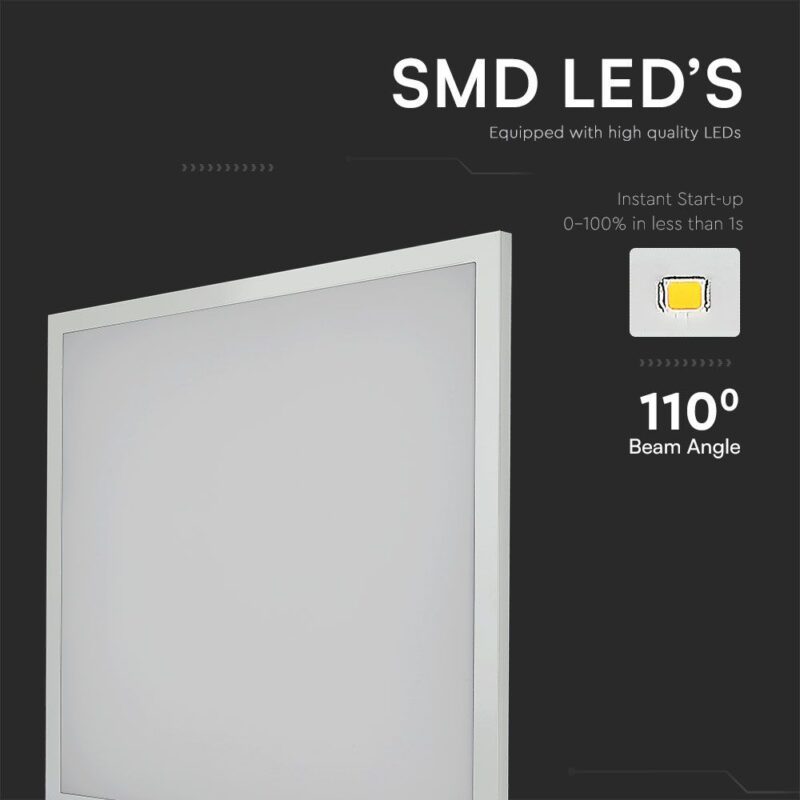 LED Πάνελ Τετράγωνο 2in1 Χωνευτό/Επιφανειακό 60X60cm 36W V-TAC Samsung 120° 3960lm Φυσικό 4000K – 216380