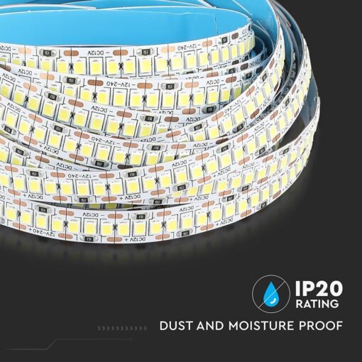 LED Ταινία 20W V-TAC Dimmable 2000lm/m Θερμό  3000K 5 Μέτρα – 212164