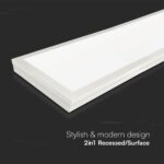 LED Πάνελ Oρθογώνιο 2σε1 Επιφανειακό-Χωνευτό 40W V-TAC Samsung 30x120cm Φυσικό 4000K – 2166251