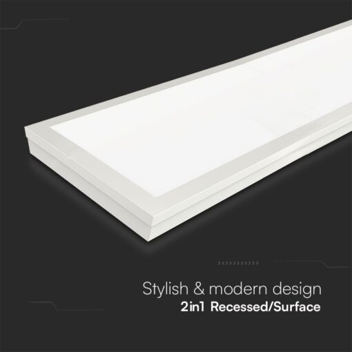 LED Πάνελ Oρθογώνιο 2σε1 Επιφανειακό-Χωνευτό 40W V-TAC Samsung 30x120cm Φυσικό 4000K – 2166251
