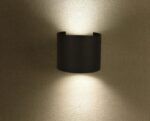 LED απλίκα 5W στρογγυλή μαύρο σώμα 3000K θερμό λευκό IP65 V-TAC – 217081