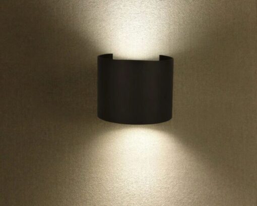 LED απλίκα 5W στρογγυλή μαύρο σώμα 3000K θερμό λευκό IP65 V-TAC – 217081