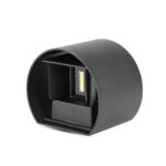 LED απλίκα 5W στρογγυλή μαύρο σώμα 3000K θερμό λευκό IP65 V-TAC – 217081