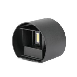 LED απλίκα 5W στρογγυλή μαύρο σώμα 3000K θερμό λευκό IP65 V-TAC – 217081