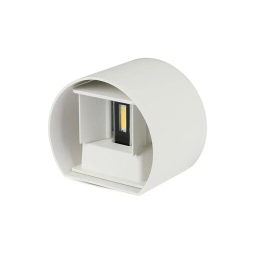 LED επιτοίχιο φωτιστικό 5W στρογγυλό λευκό σώμα 3000K θερμό λευκό V-TAC – 217082