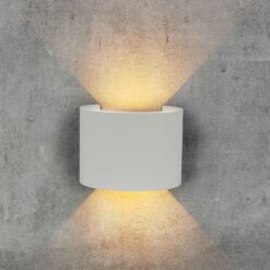Αρχιτεκτονικό Φωτιστικό Τοίχου Up-Down LED 5W Γκρι Στρογγυλό IP65 4000K με Ρυθμιζόμενη Δέσμη V-TAC – 217092