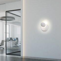 Φωτιστικό Τοίχου 5W LED Κυκλικό Περιστρεφόμενο Λευκό V-TAC IP65 Φυσικό Λευκό 4000K – 217093