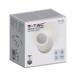 Φωτιστικό Τοίχου 5W LED Κυκλικό Περιστρεφόμενο Λευκό V-TAC IP65 Φυσικό Λευκό 4000K – 217093