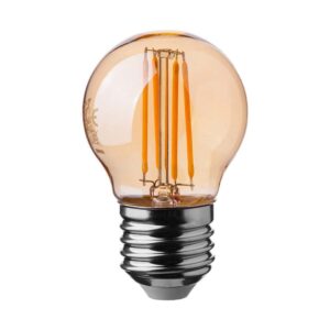 Λάμπα LED E27 G45 Filament 4W θερμό λευκό 2200K γυαλί amber V-TAC – 217100