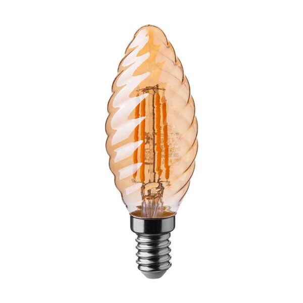 LED Λάμπα E14 4W Φλόγα Filament V-TAC Θερμό 2200K – 217115