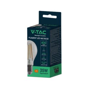  Λάμπα LED E27 Filament 4W Ψυχρό 6500K V-TAC – 217120VT