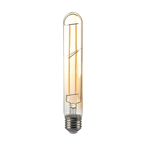 LED Λάμπα E27 T30 Σωληνωτή 6W Filament Amber Cover V-TAC 2200K – 217143