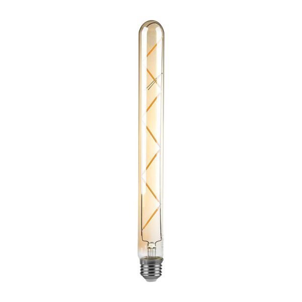 LED Λάμπα E27 T30 Σωληνωτή 7W Filament Amber Cover V-TAC 2200K – 217144