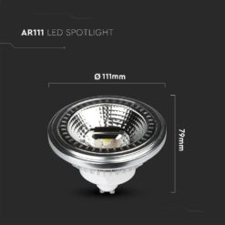 LED Λάμπα AR111 GU10 12W V-TAC Dimmable 40° Θερμό Λευκό 3000K – 217234