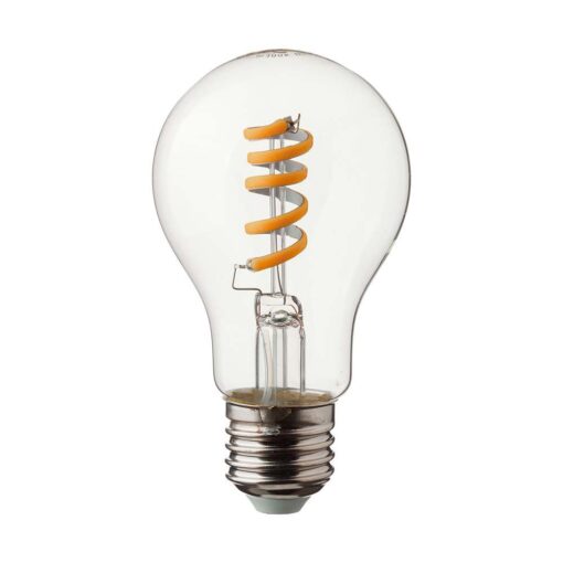Λάμπα LED E27 A60 Filament 4W θερμό λευκό 3000K γυαλί διάφανο V-TAC – 217336