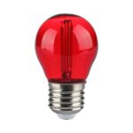 LED Λάμπα – 2W Filament E27 G45 Κόκκινο V-TAC – 217413