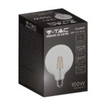 LED Λάμπα 12W Filament  E27 G125 Clear Cover 4000K V-TAC – 217454