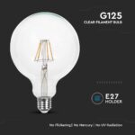 LED Λάμπα 12W Filament  E27 G125 Clear Cover 4000K V-TAC – 217454