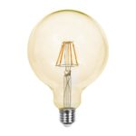 LED Λάμπα 12W Filament  E27 G125 Clear Cover 2200K V-TAC – 217456