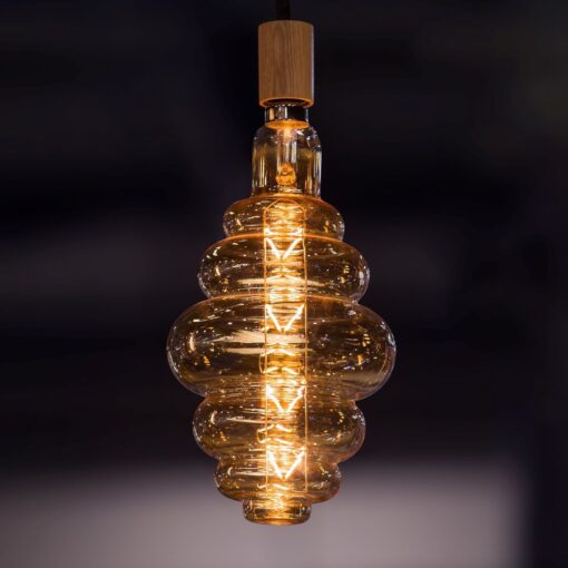LED Λάμπα E27 S200 39cm 8W Dimmable Filament Smoky V-TAC 300° 500lm Θερμό 1800Κ – 217465