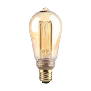 LED Λάμπα – 4W Filament E27 ST64 Amber Art 2200K V-TAC – 217474