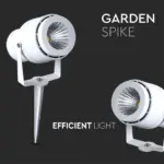 Φωτιστικό Κήπου Καρφί LED 12W Λευκό V-TAC Αδιάβροχο IP65 Θερμό 3000K – 217547