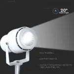 Φωτιστικό Κήπου Καρφί LED 12W Λευκό V-TAC Αδιάβροχο IP65 Θερμό 3000K – 217547