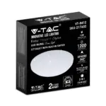 LED πλαφονιέρα 12W στρογγυλή, 3 σε 1 φωτισμός (Ψυχρό, Φυσικό & Θερμό λευκό), σε Λευκό σώμα και έναστρο κάλυμμα V-TAC – 217602