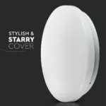 LED πλαφονιέρα 18W στρογγυλή, 3 σε 1 φωτισμός (Ψυχρό, Φυσικό & Θερμό λευκό), σε Λευκό σώμα και έναστρο κάλυμμα V-TAC – 217604