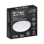 LED πλαφονιέρα 24W στρογγυλή 3 σε 1 φωτισμός CCT σε Λευκό σώμα και έναστρο κάλυμμα V-TAC – 217606