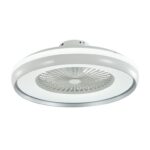 Ανεμιστήρας οροφής LED 45W 3 σε 1 λευκό σώμα-γκρι δαχτυλίδι 7 πτερυγίων με ρύθμιση μέσω RF control V-TAC – 217935