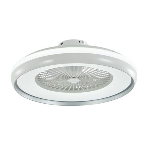 Ανεμιστήρας οροφής LED 45W 3 σε 1 λευκό σώμα-γκρι δαχτυλίδι 7 πτερυγίων με ρύθμιση μέσω RF control V-TAC – 217935