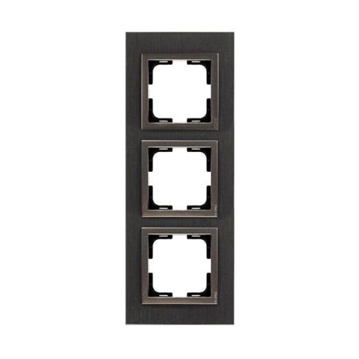 ΠΛΑΙΣΙΟ 3 ΘΕΣΕΩΝ ΑΛΟΥΜΙΝΙΟ ΜΑΥΡΟ EUROLAMP – 152-10872