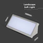 LED Φωτιστικό Απλίκα Γωνία 12W V-TAC Γκρι IP65 Θερμό 3000Κ – 218233