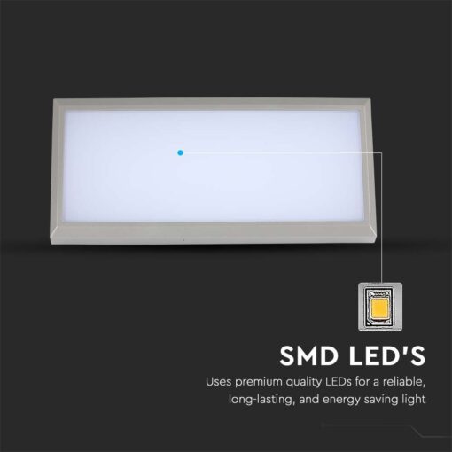 LED Φωτιστικό Απλίκα Γωνία 12W V-TAC Γκρι IP65 Θερμό 3000Κ – 218233