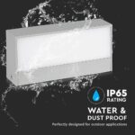 LED Φωτιστικό Απλίκα Up-Down 9W V-TAC Γκρι IP65 Θερμό 3000Κ – 218239