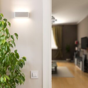 LED Φωτιστικό Απλίκα Up-Down 12W V-TAC Γκρι Αδιάβροχο IP65 Θερμό 3000Κ – 218242