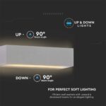 LED Φωτιστικό Απλίκα Up-Down 12W V-TAC Γκρι Αδιάβροχο IP65 Θερμό 3000Κ – 218242