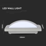 LED Φωτιστικό Απλίκα 12W V-TAC Γκρι Αδιάβροχο IP65 Φυσικό 4000K – 218246