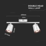LED επιτοίχιο/οροφής φωτιστικό 12W 3000K θερμό λευκό με λευκό σώμα V-TAC – 218254