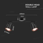 LED επιτοίχιο/οροφής φωτιστικό 12W 3000K θερμό λευκό με μαύρο σώμα V-TAC – 218255