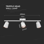 LED επιτοίχιο/οροφής φωτιστικό 18W 3000K θερμό λευκό με λευκό σώμα V-TAC – 218258