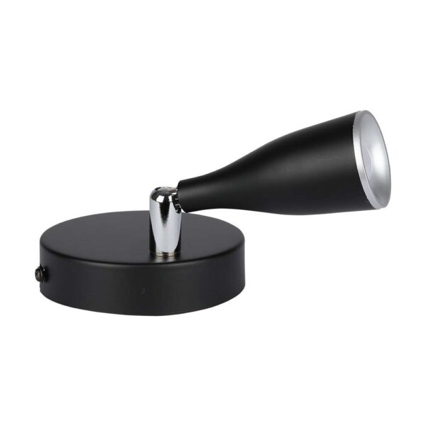 LED επιτοίχιο φωτιστικό 4.5W 3000K θερμό λευκό με μαύρο σώμα V-TAC – 218263