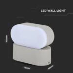 LED απλίκα 5W αρχιτεκτονικού φωτισμού 4000K φυσικό λευκό γκρι σώμα περιστρεφόμενο V-TAC – 218291