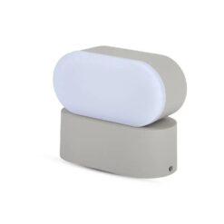 LED απλίκα 5W αρχιτεκτονικού φωτισμού 4000K φυσικό λευκό γκρι σώμα περιστρεφόμενο V-TAC – 218291