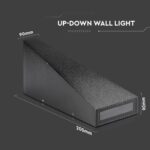 LED Φωτιστικό Τοίχου 4W V-TAC Μαύρο Αδιάβροχο IP65 Φυσικό 4000Κ – 218298