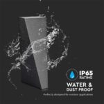 LED Φωτιστικό Τοίχου 4W V-TAC Μαύρο Αδιάβροχο IP65 Φυσικό 4000Κ – 218298